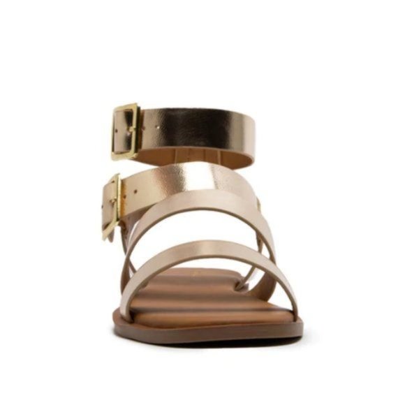 !! NEW !! Strappy Gladiator Sandals in Gold Champagne - Picture 6 of 12